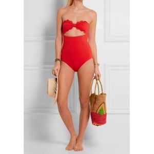 Marysia Antibes scalloped bandeau swimsuit